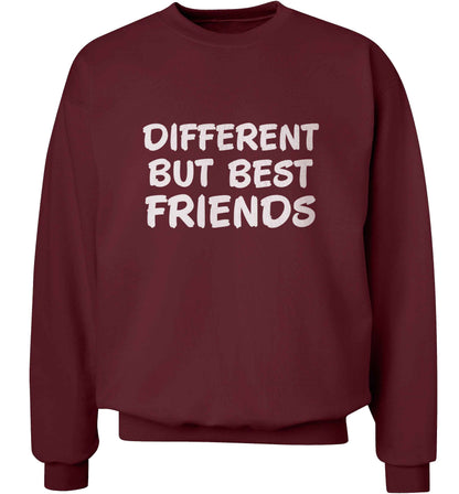 Different but best friends adult's unisex maroon sweater 2XL