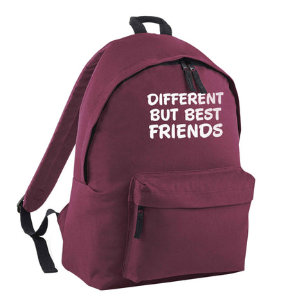 Different but best friends maroon adults backpack