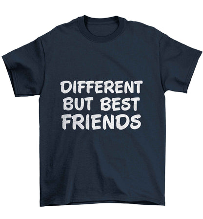 Different but best friends Children's navy Tshirt 12-13 Years