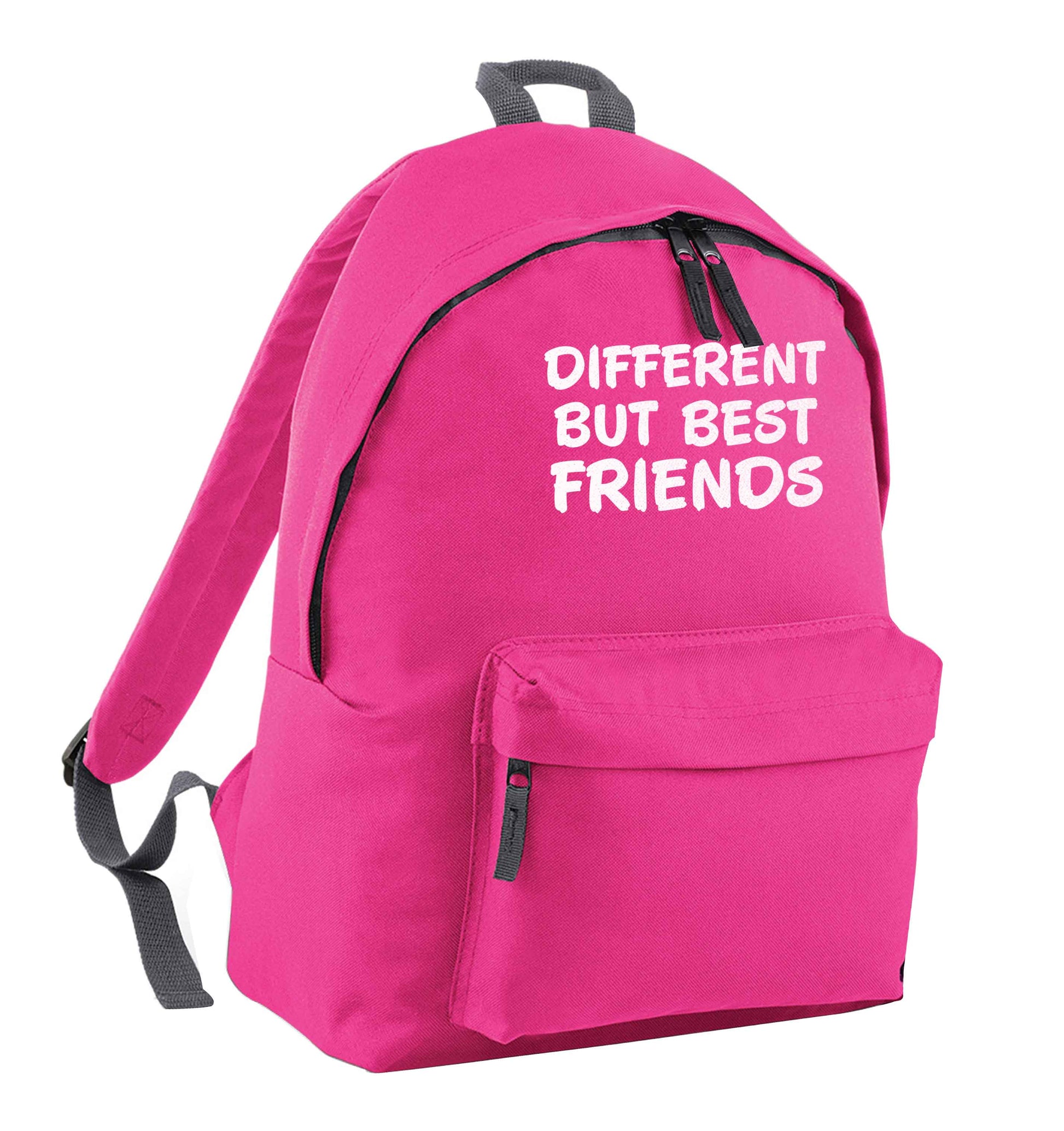 Different but best friends pink adults backpack