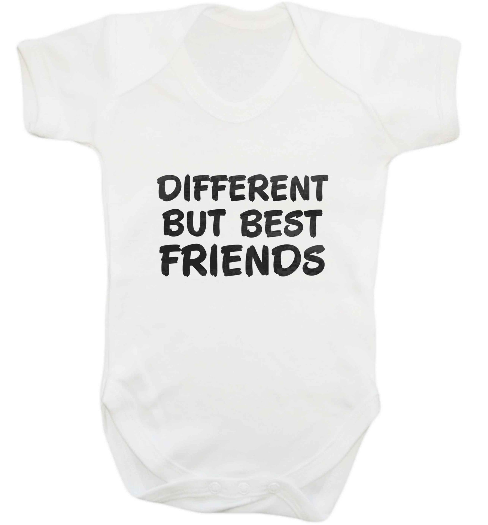 Different but best friends baby vest white 18-24 months