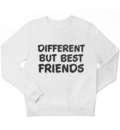 Different but best friends children's white sweater 12-13 Years