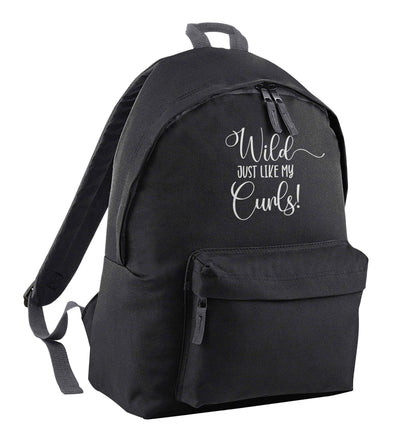 Wild just like my curls black adults backpack