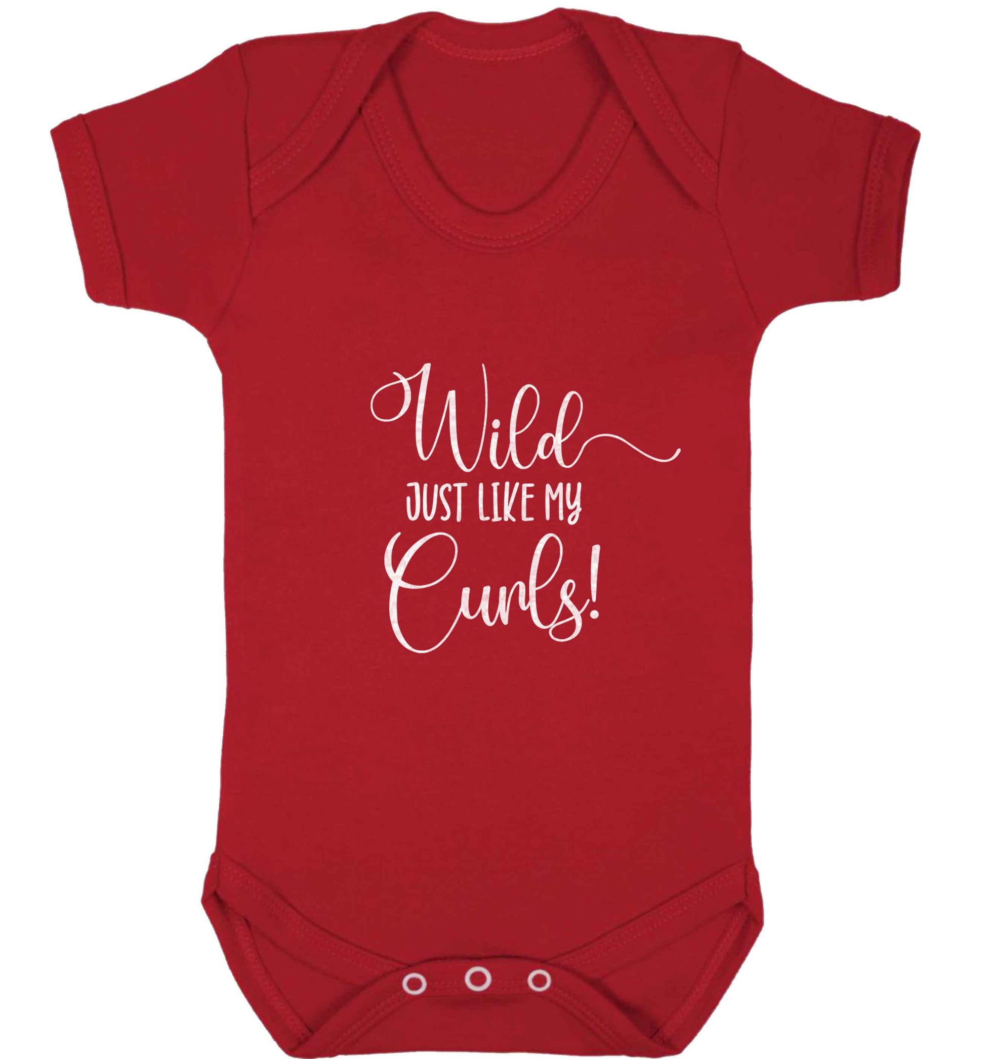 Wild just like my curls baby vest red 18-24 months