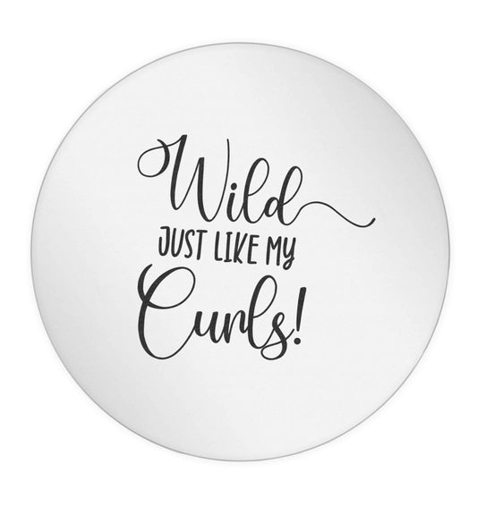 Wild just like my curls 24 @ 45mm matt circle stickers