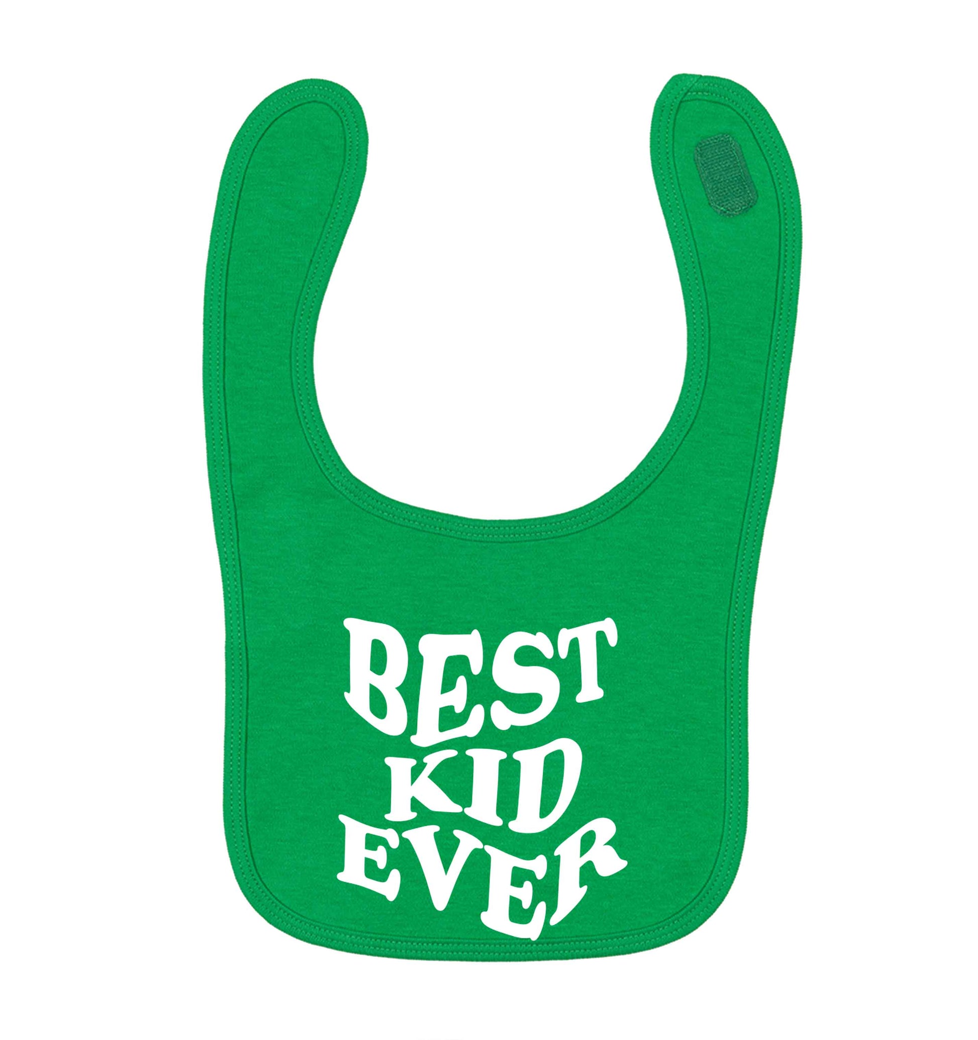 Best kid ever green baby bib