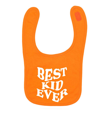 Best kid ever orange baby bib