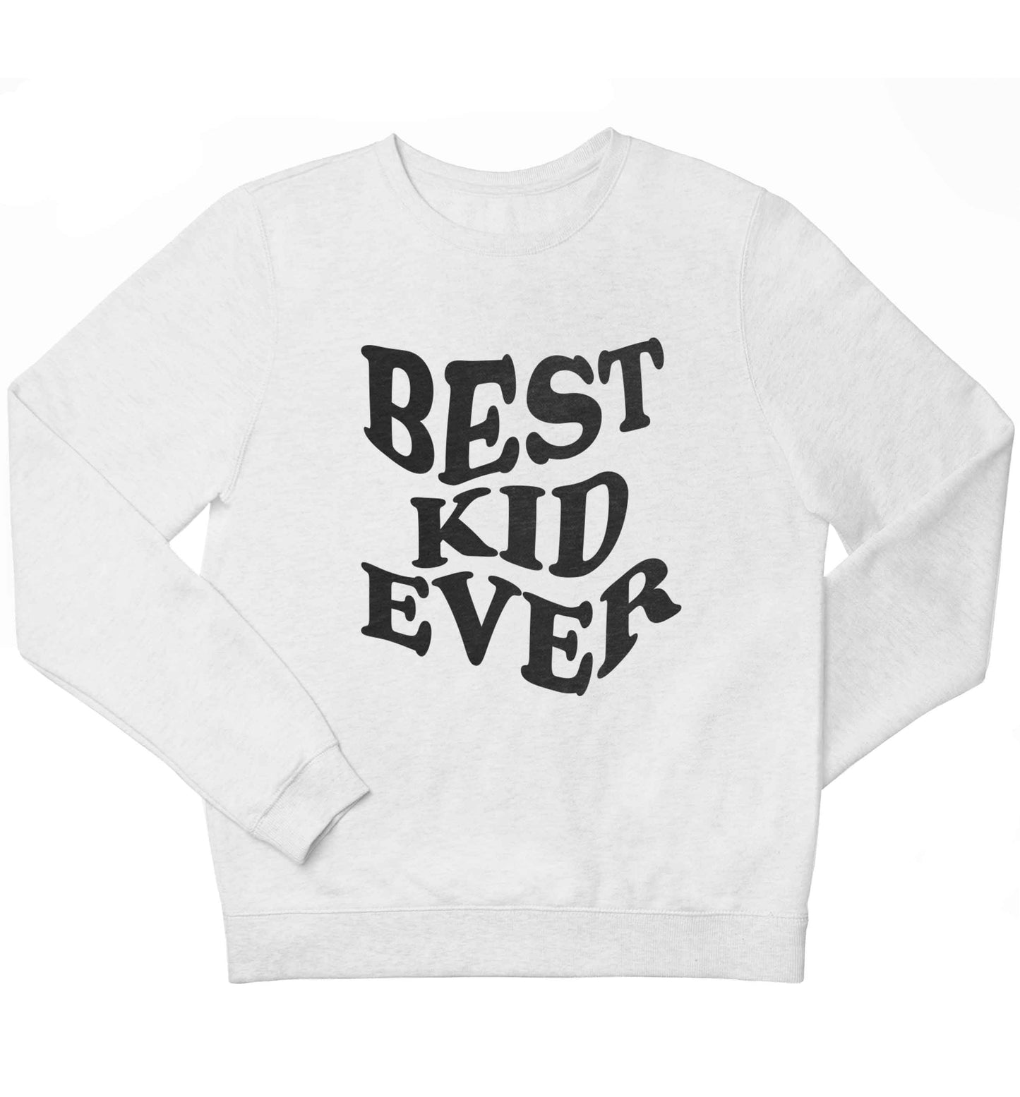Best kid ever children's white sweater 12-13 Years
