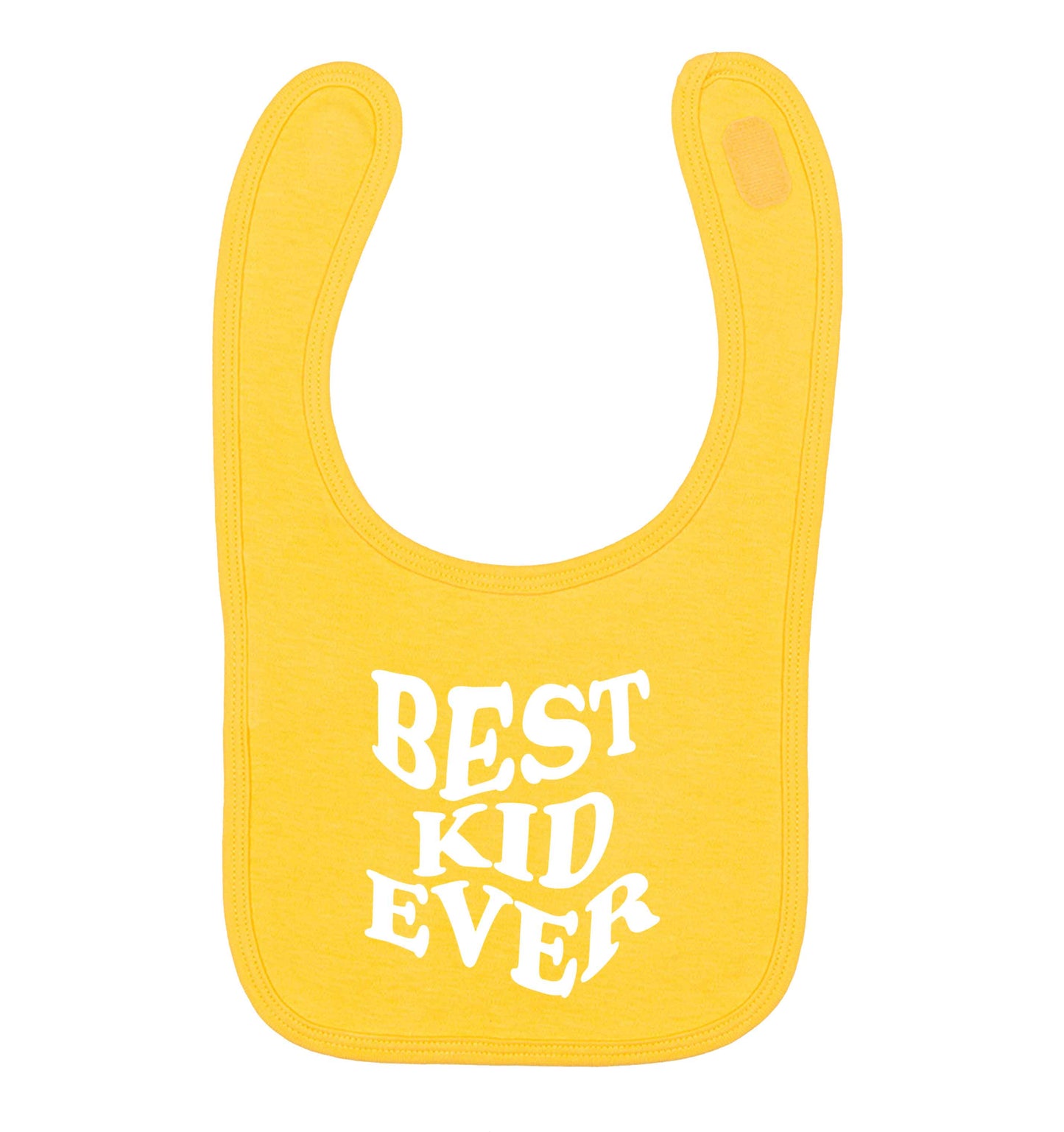 Best kid ever yellow baby bib