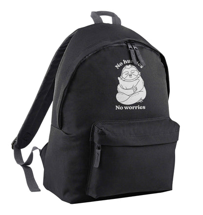 No hurries no worries black children's backpack
