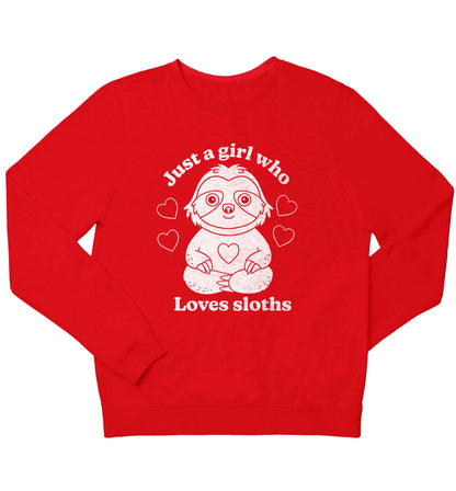 Just a girl who loves sloths children's grey sweater 12-13 Years