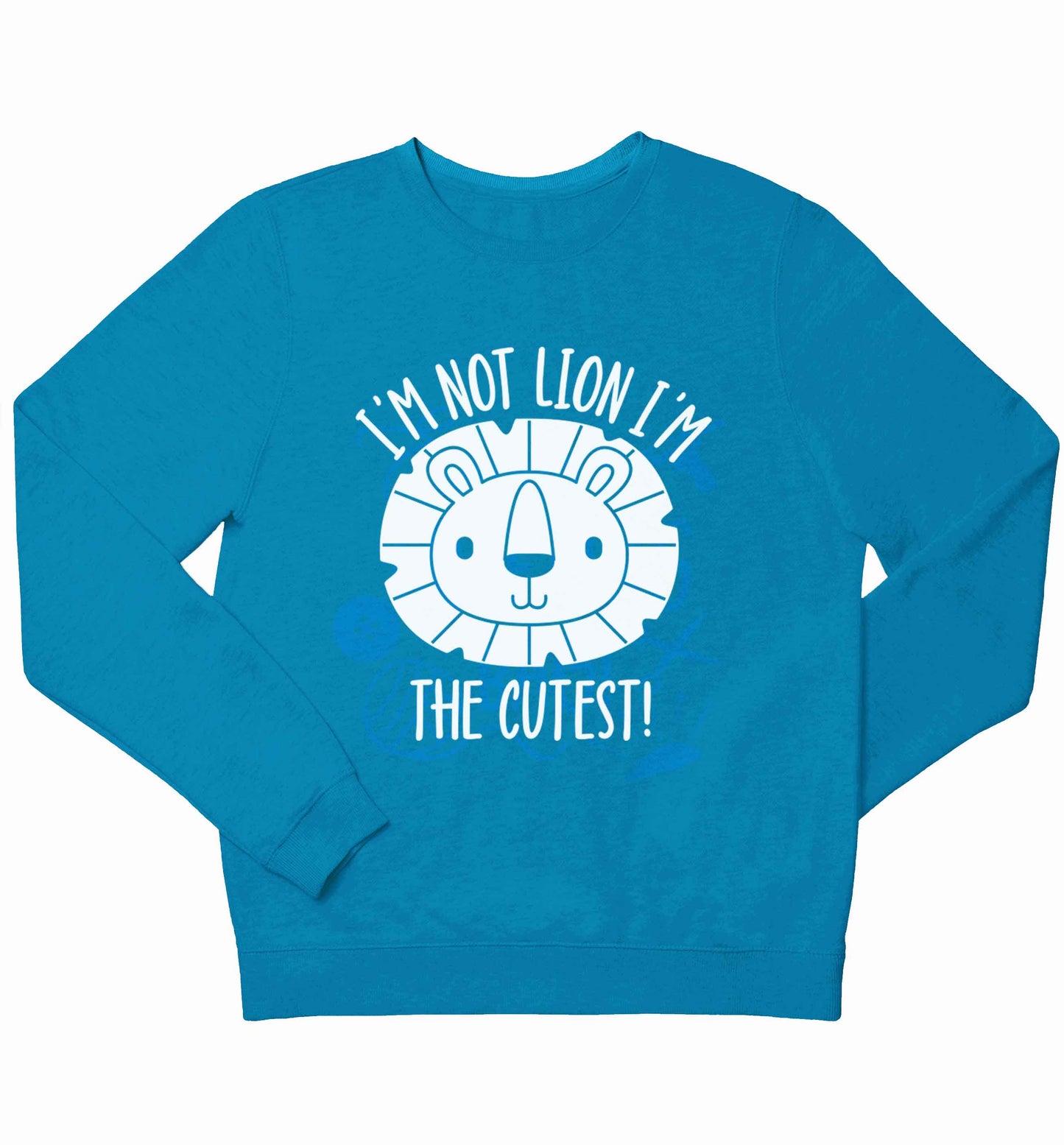 I'm not lion I'm the cutest children's blue sweater 12-13 Years