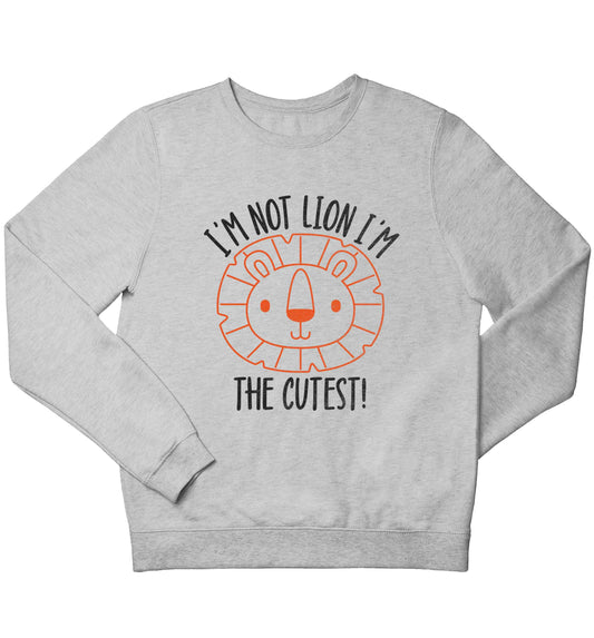 I'm not lion I'm the cutest children's grey sweater 12-13 Years