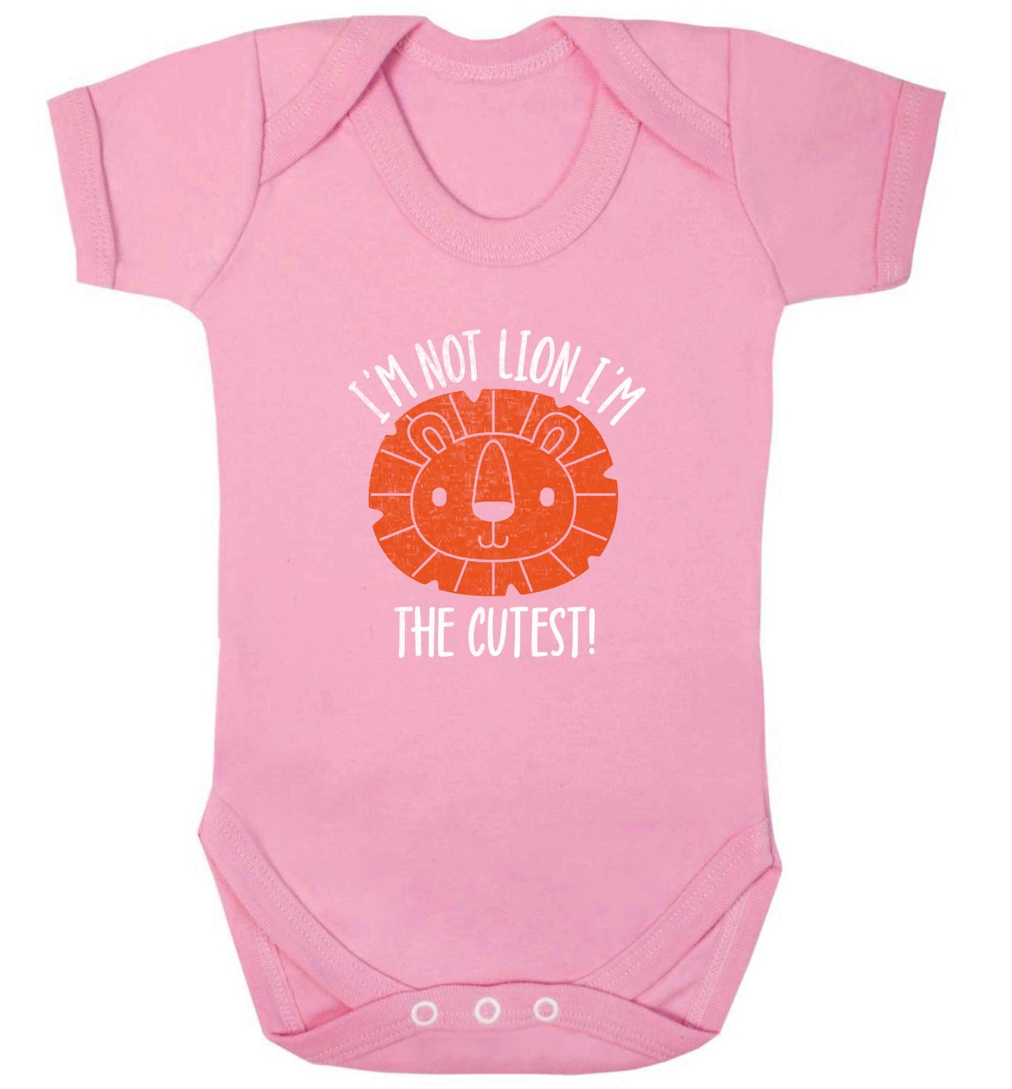 I'm not lion I'm the cutest baby vest pale pink 18-24 months