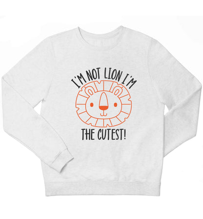 I'm not lion I'm the cutest children's white sweater 12-13 Years
