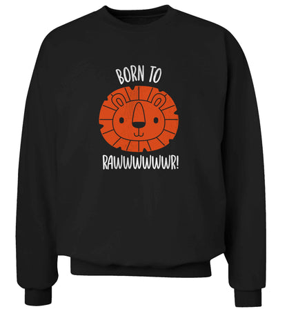 Born to rawr adult's unisex black sweater 2XL