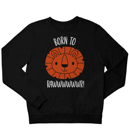 Born to rawr children's black sweater 12-13 Years