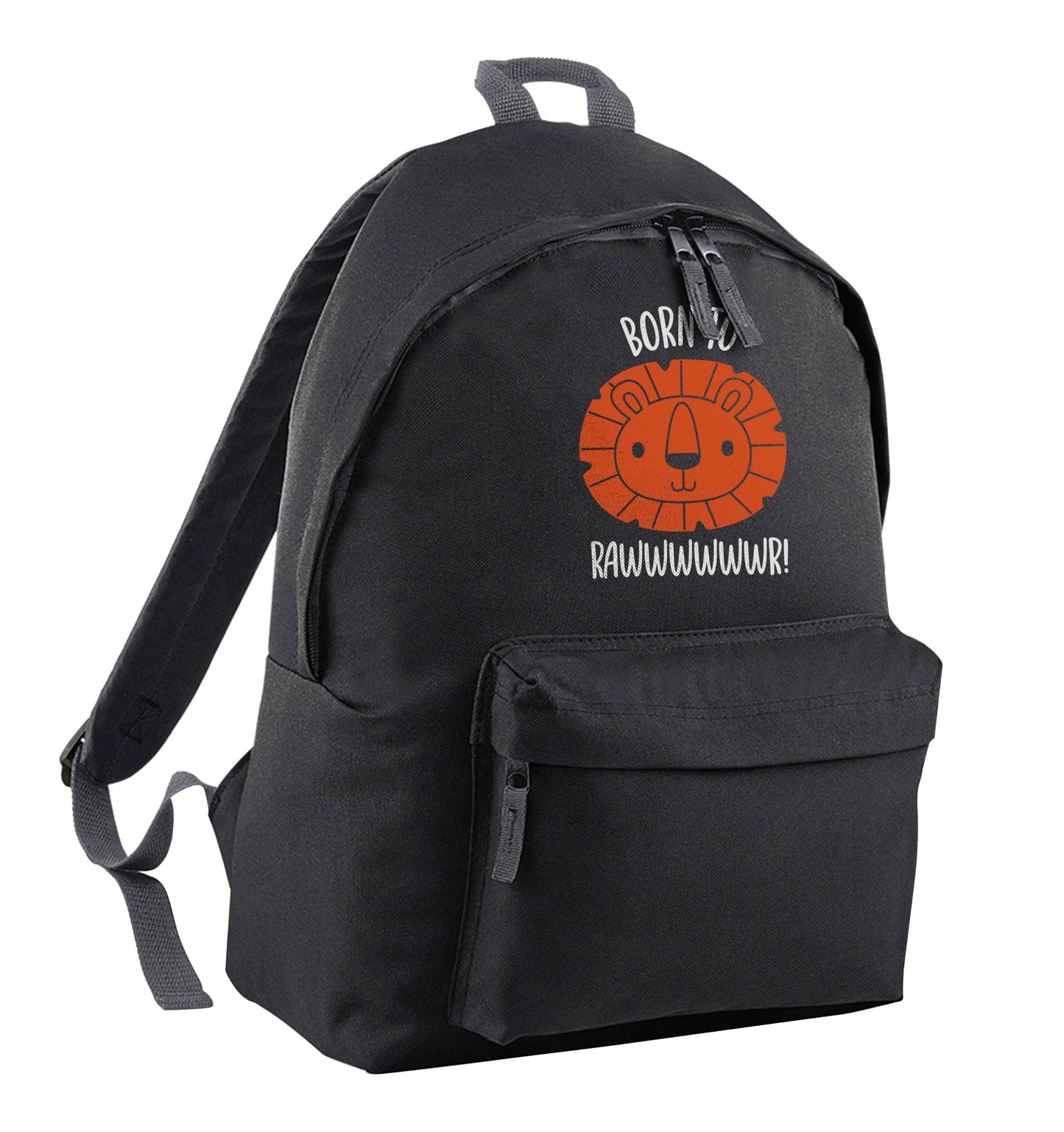 Born to rawr black adults backpack