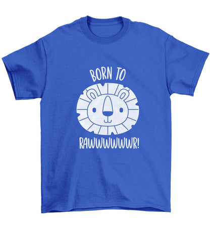 Born to rawr Children's blue Tshirt 12-13 Years