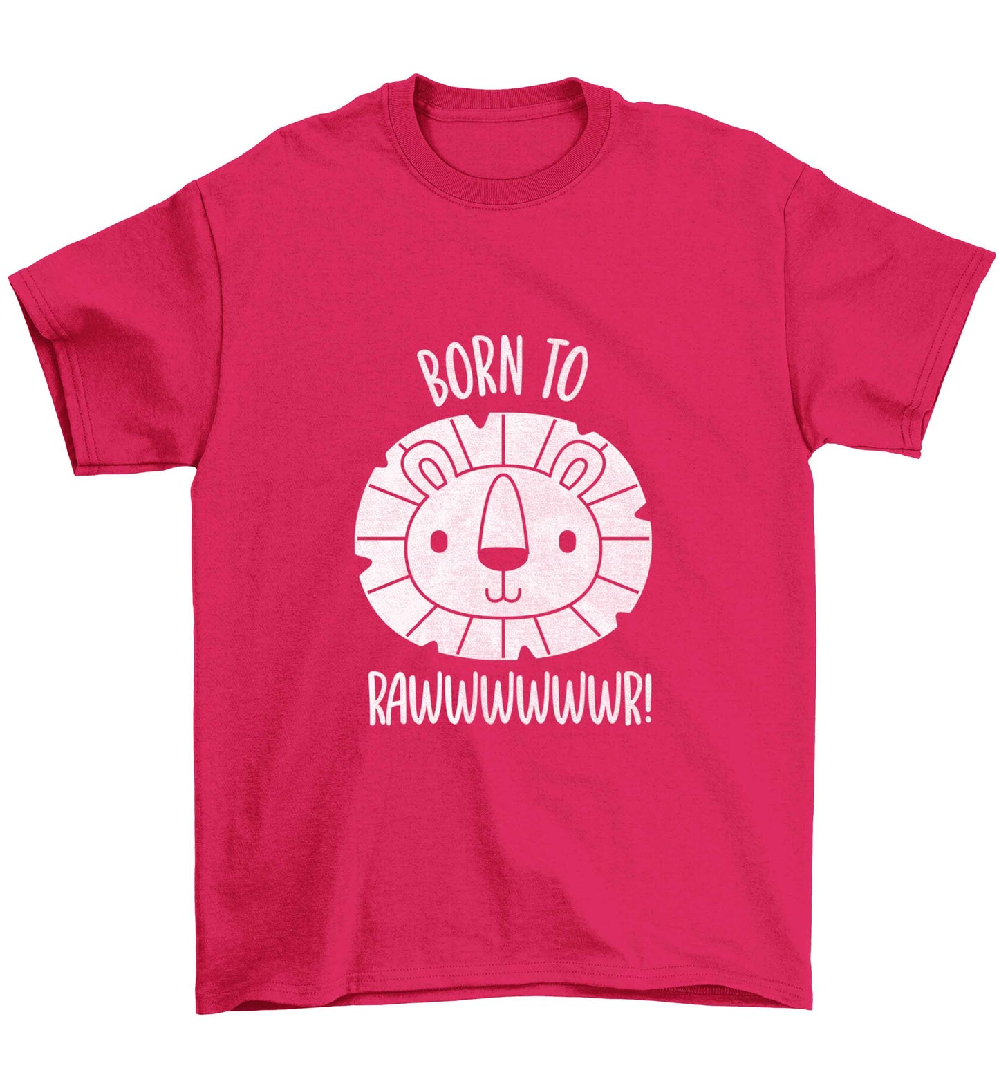 Born to rawr Children's pink Tshirt 12-13 Years