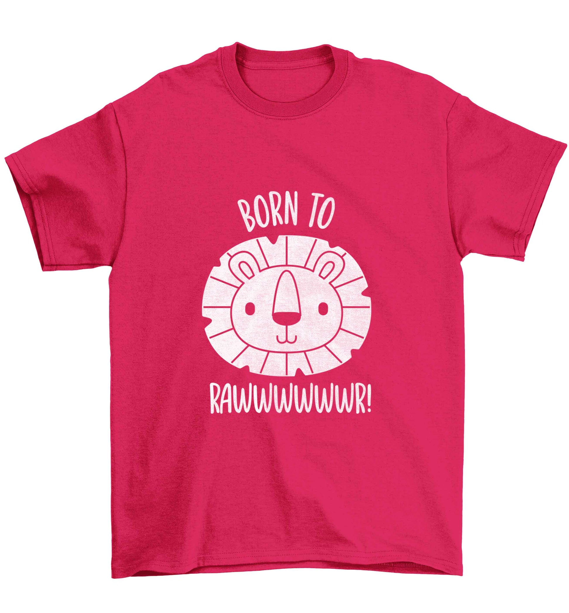 Born to rawr Children's pink Tshirt 12-13 Years