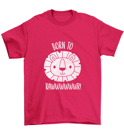 Born to rawr Children's pink Tshirt 12-13 Years