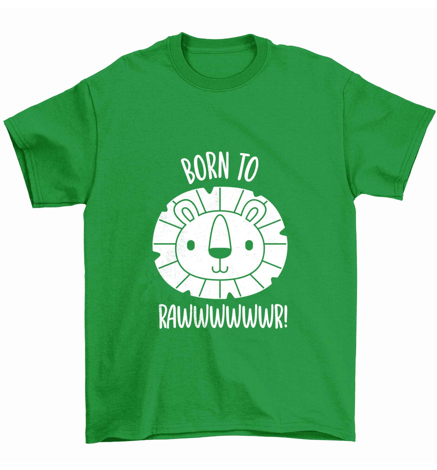 Born to rawr Children's green Tshirt 12-13 Years