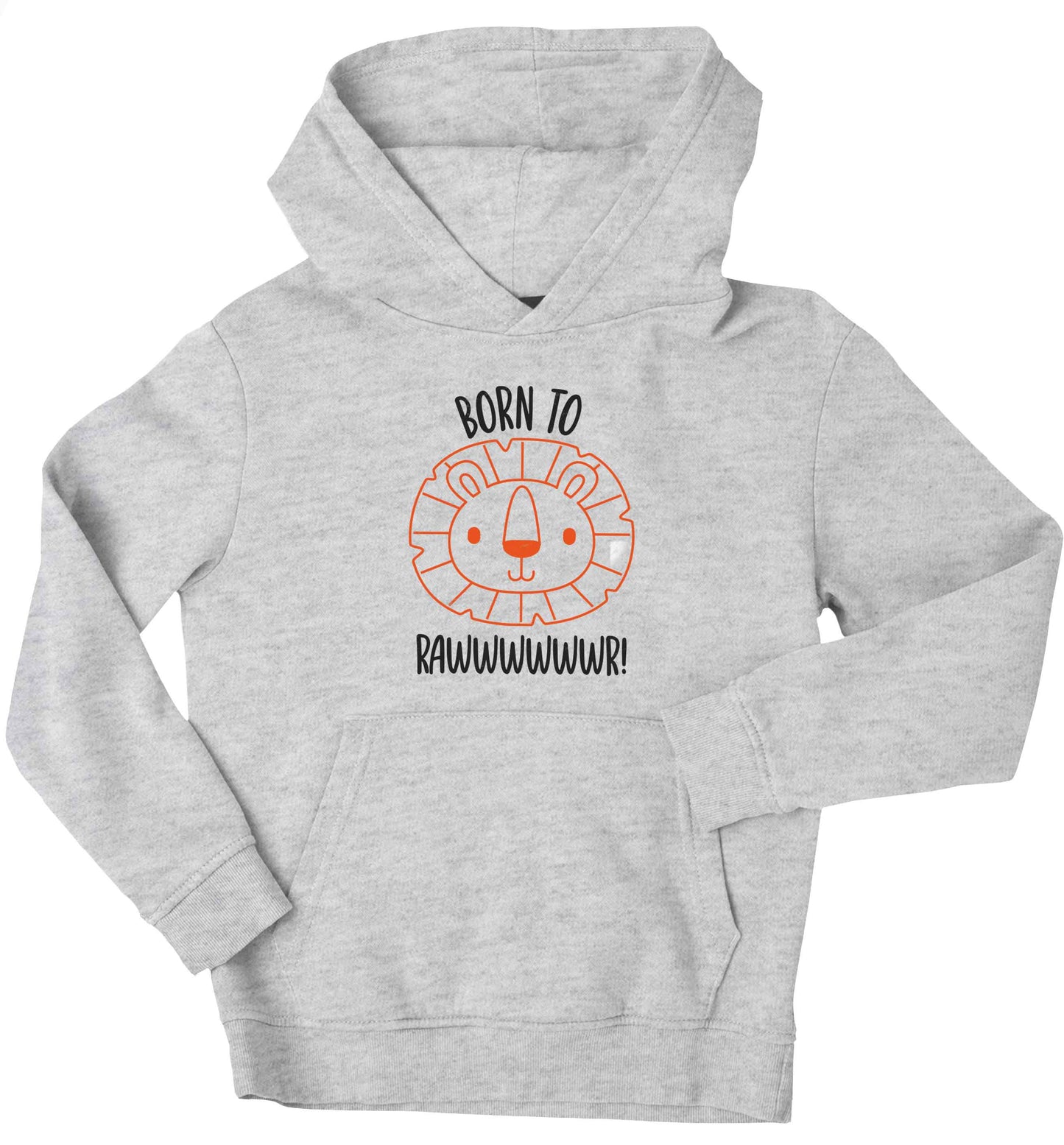 Born to rawr children's grey hoodie 12-13 Years