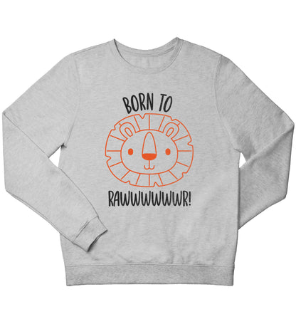 Born to rawr children's grey sweater 12-13 Years