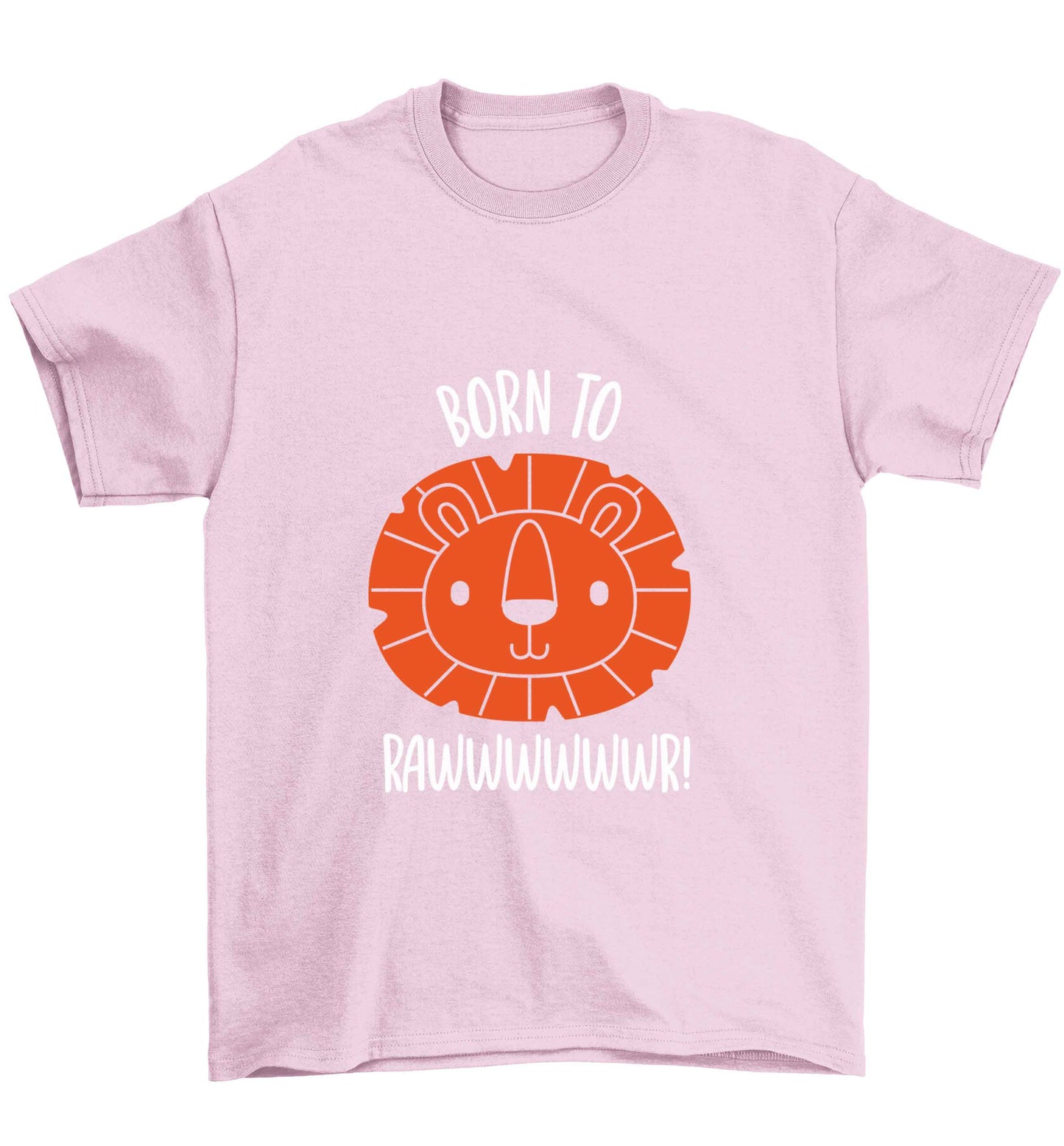 Born to rawr Children's light pink Tshirt 12-13 Years