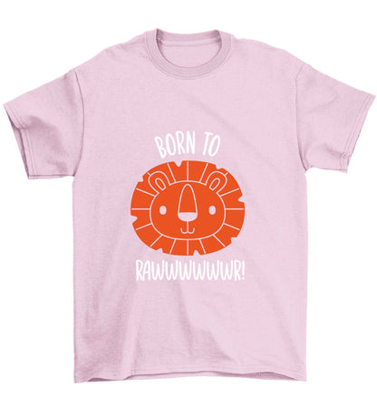 Born to rawr Children's light pink Tshirt 12-13 Years