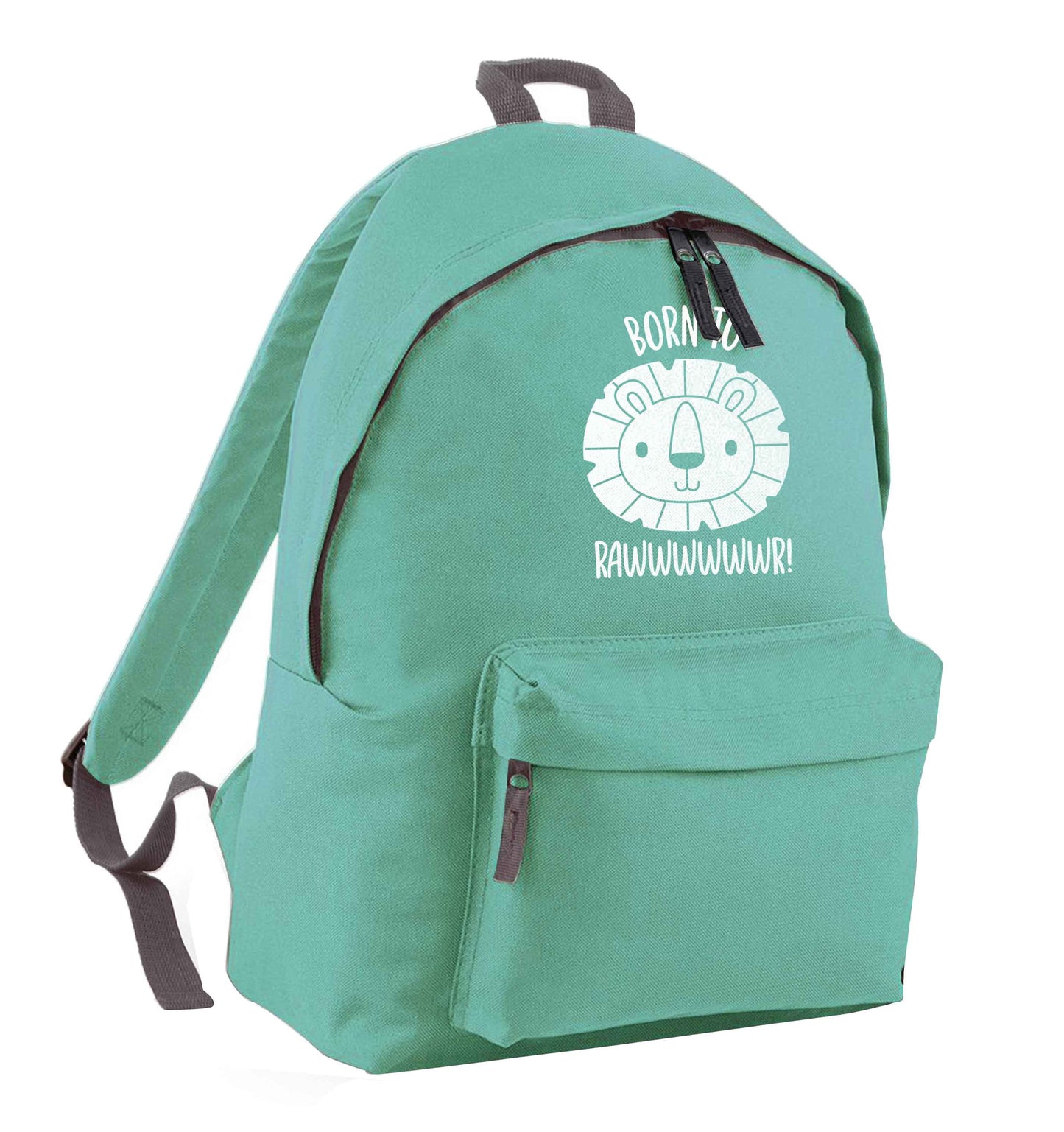 Born to rawr mint adults backpack