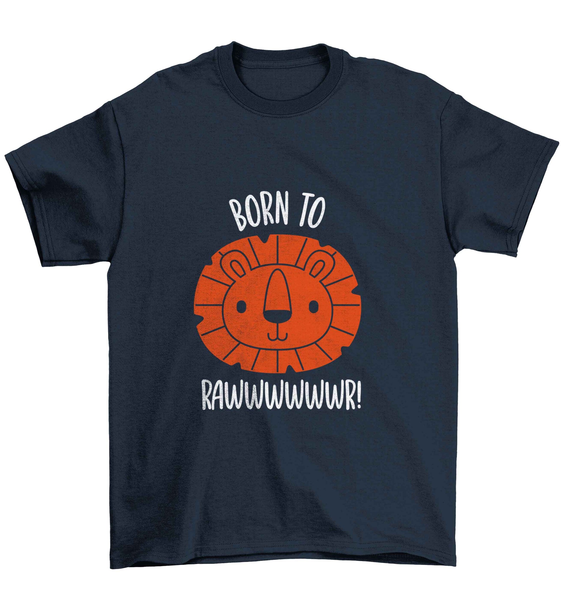 Born to rawr Children's navy Tshirt 12-13 Years