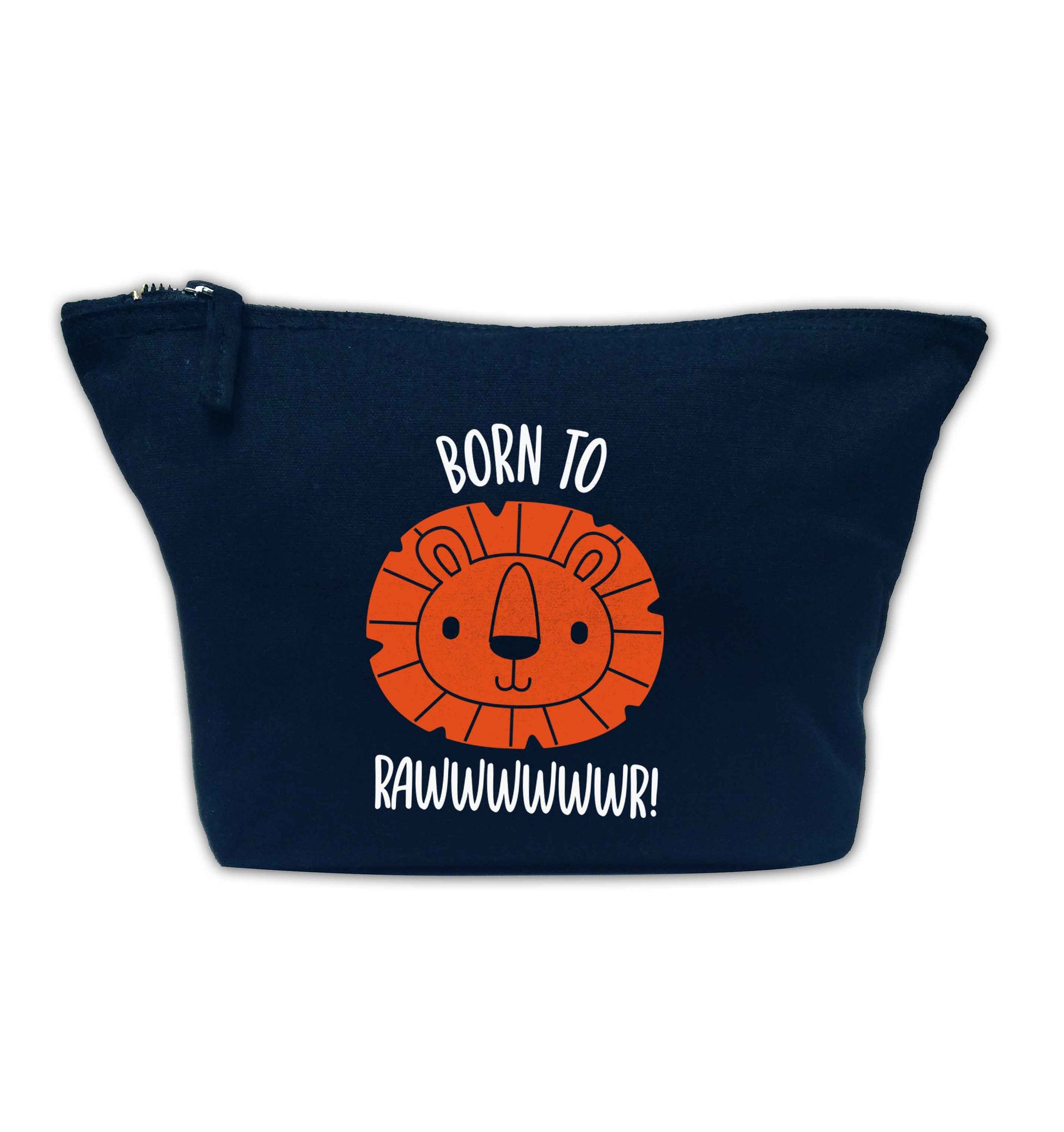 Born to rawr navy makeup bag
