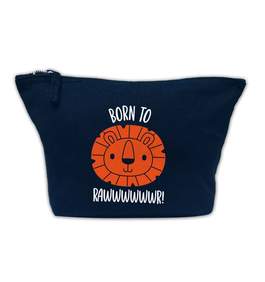 Born to rawr navy makeup bag