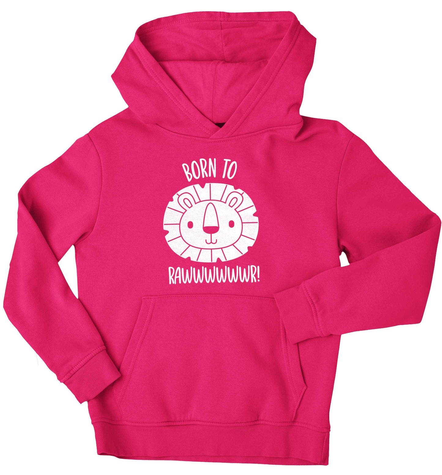 Born to rawr children's pink hoodie 12-13 Years