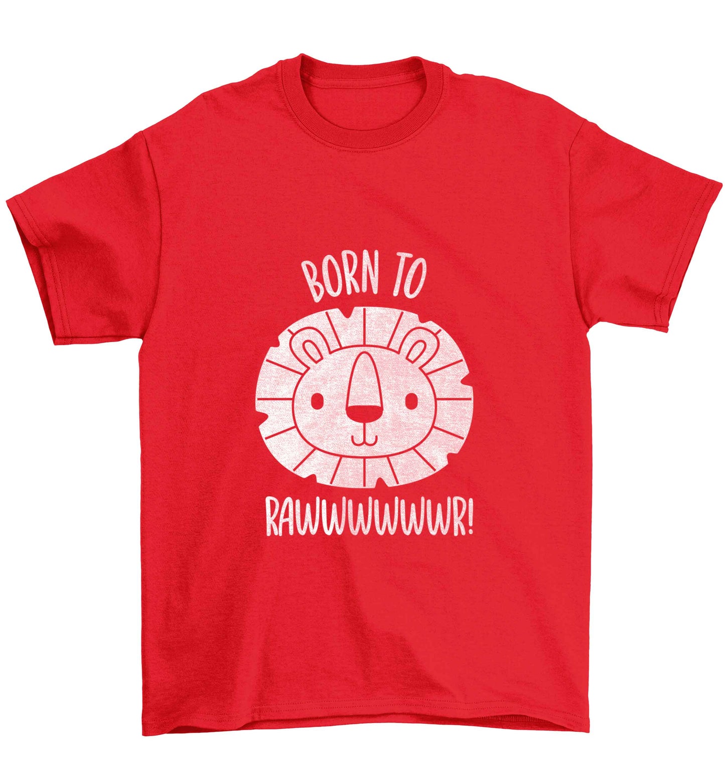 Born to rawr Children's red Tshirt 12-13 Years