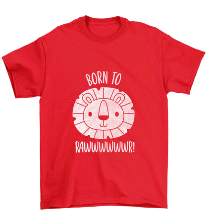 Born to rawr Children's red Tshirt 12-13 Years