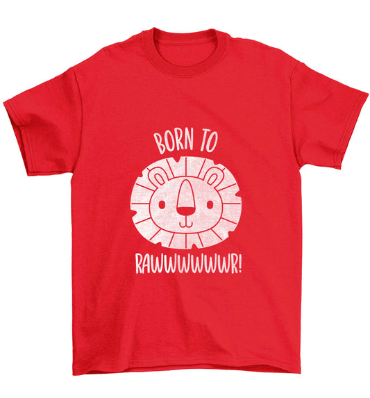 Born to rawr Children's red Tshirt 12-13 Years