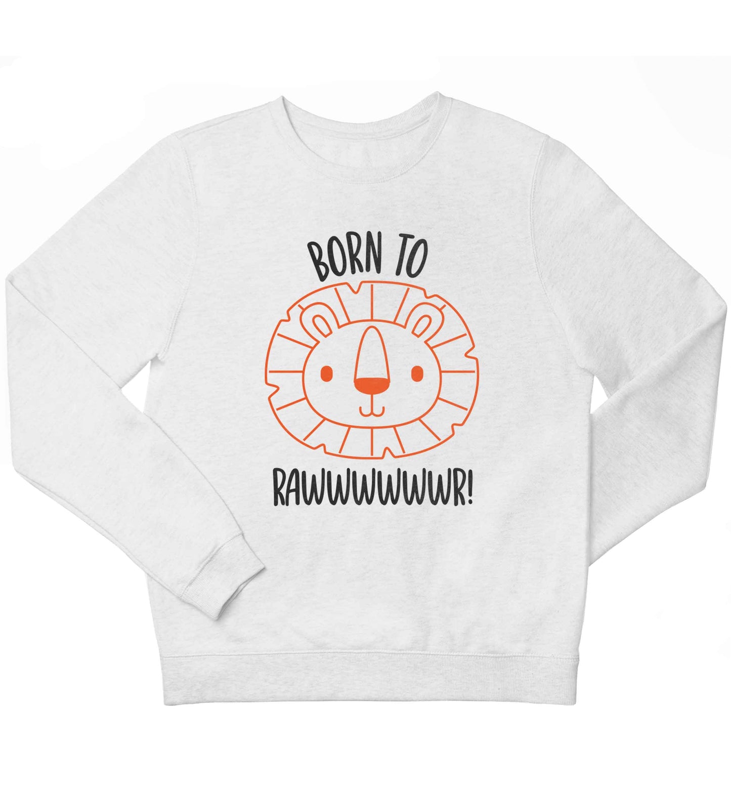 Born to rawr children's white sweater 12-13 Years