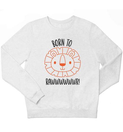 Born to rawr children's white sweater 12-13 Years