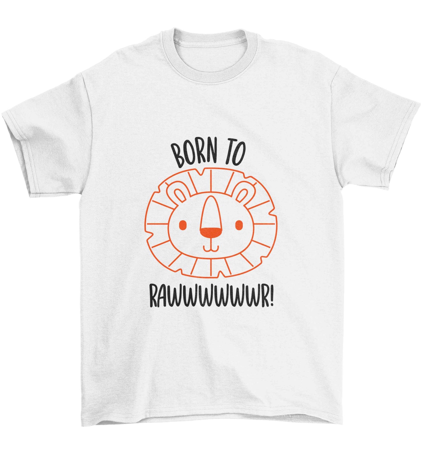 Born to rawr Children's white Tshirt 12-13 Years