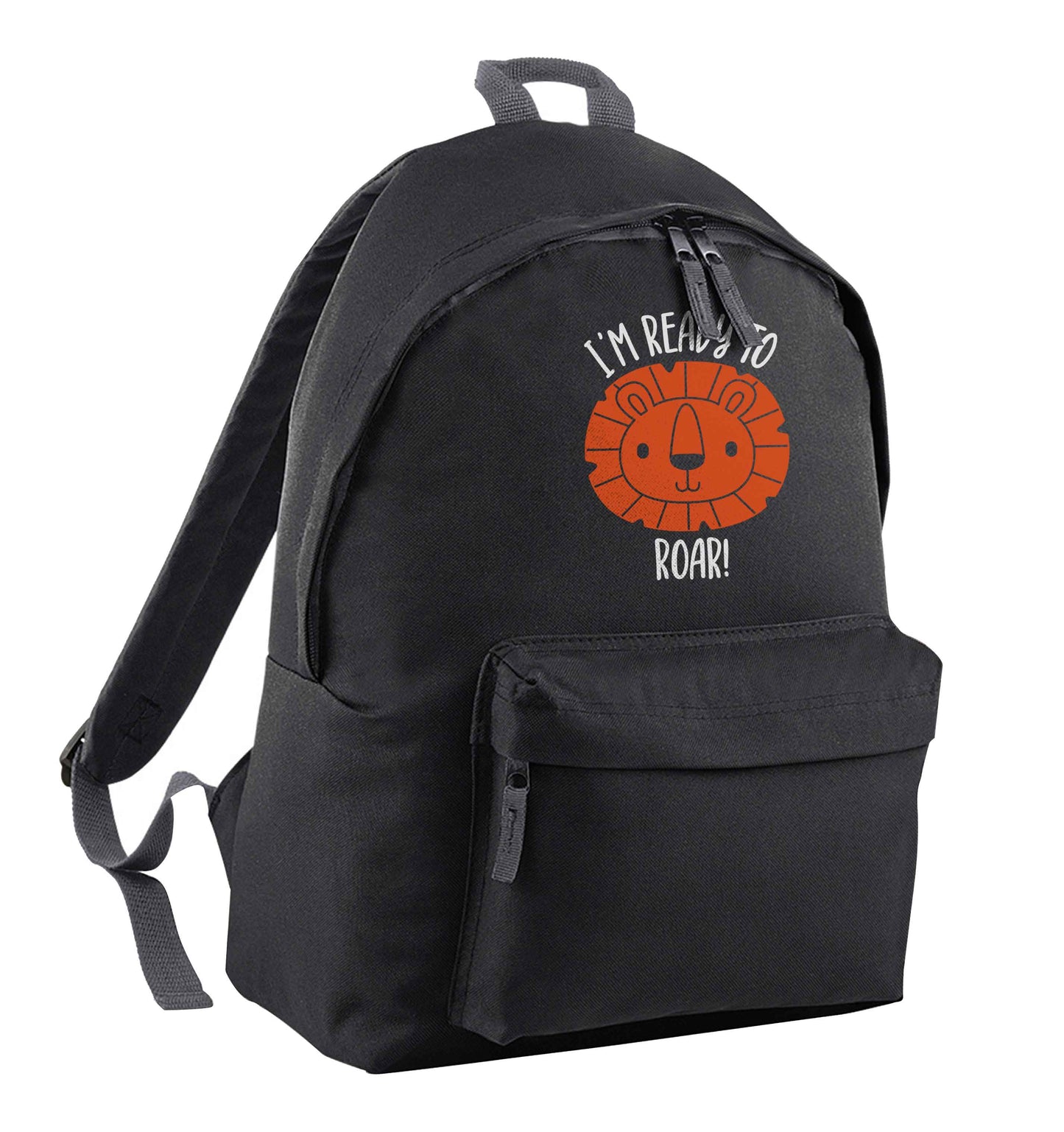 I'm ready to rawr black children's backpack