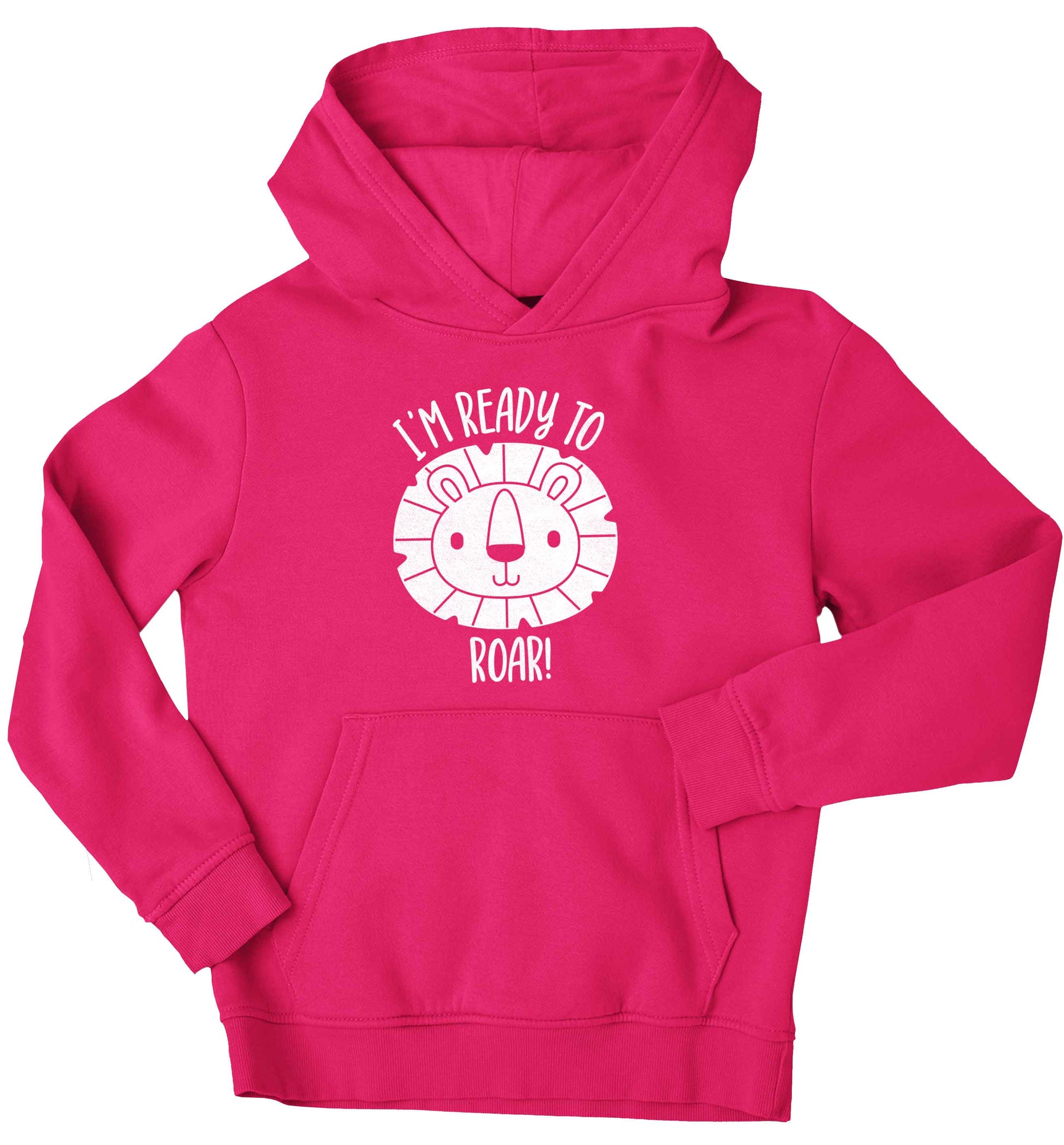 I'm ready to rawr children's pink hoodie 12-13 Years