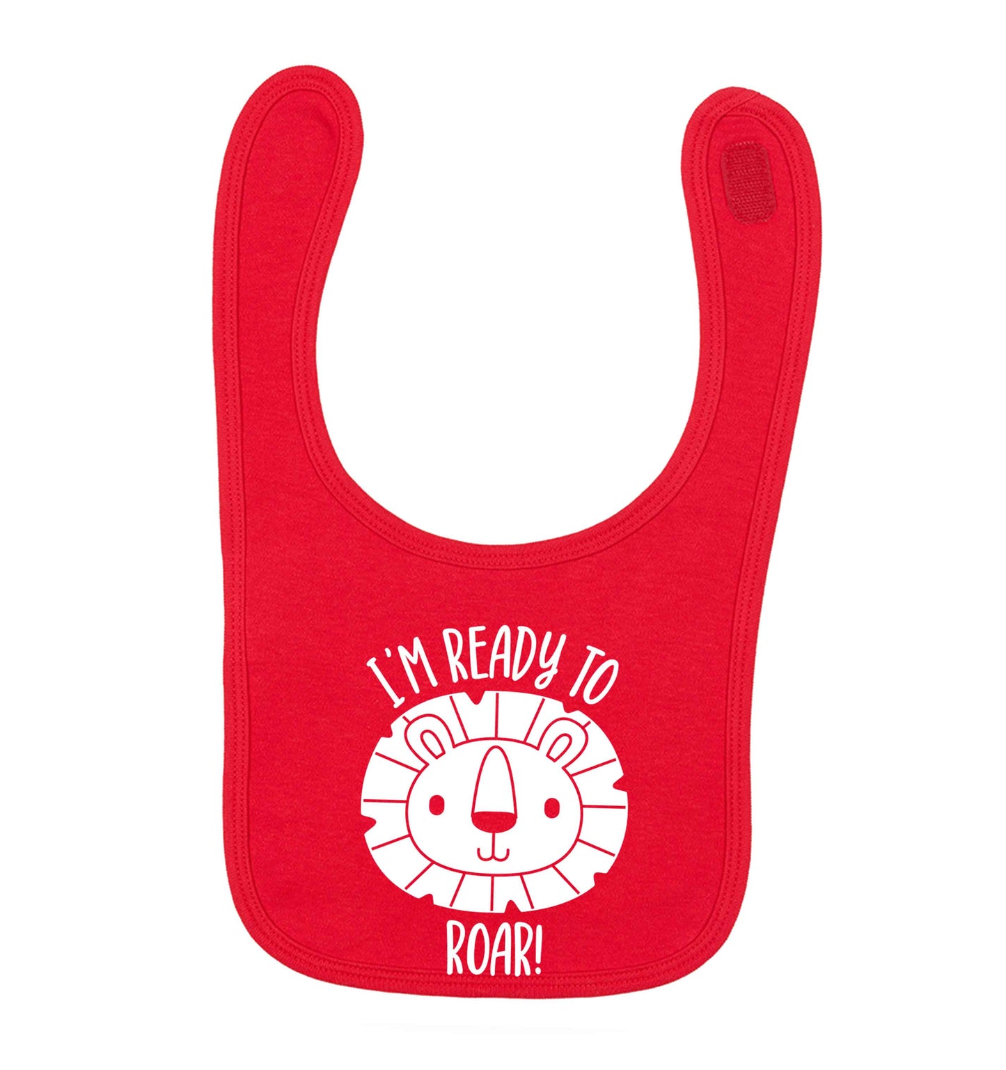 I'm ready to rawr red baby bib