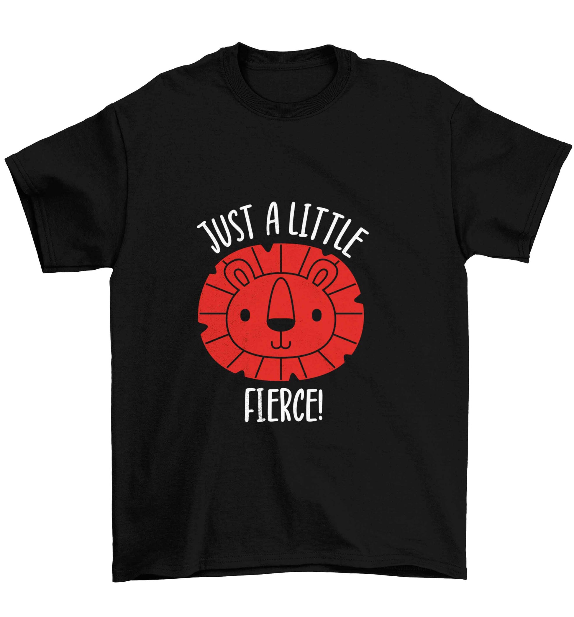 Just a little fierce Children's black Tshirt 12-13 Years