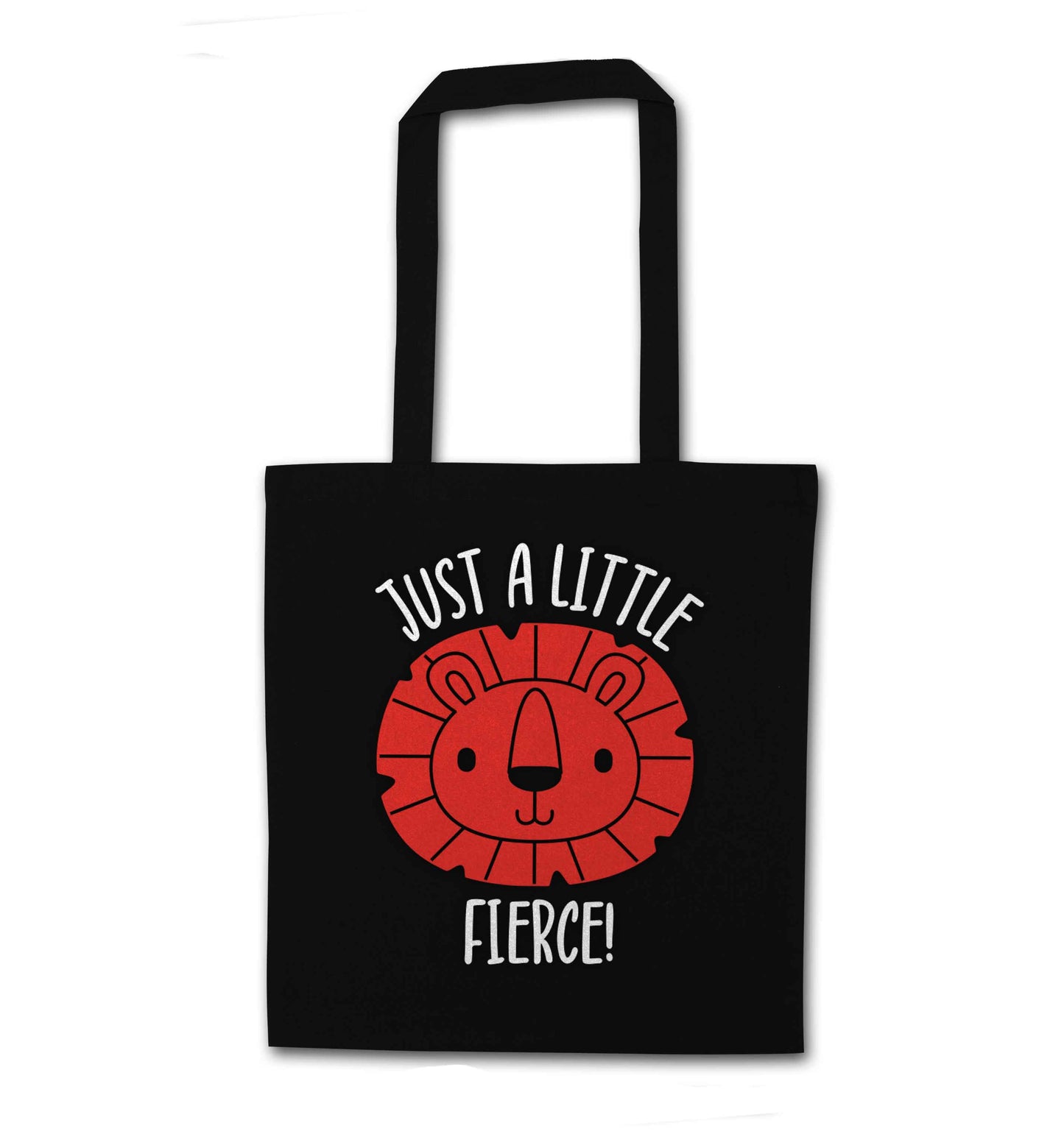Just a little fierce black tote bag