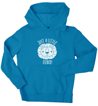 Just a little fierce children's blue hoodie 12-13 Years