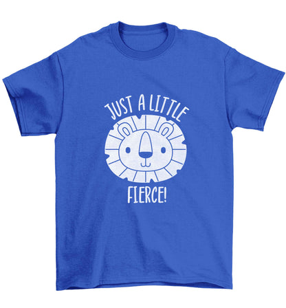 Just a little fierce Children's blue Tshirt 12-13 Years