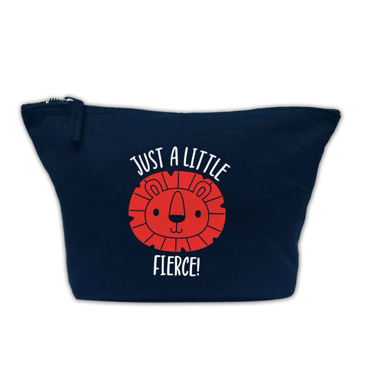 Just a little fierce navy makeup bag